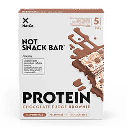 Caja 5 un. Not snack bar chocolate fudge brownie