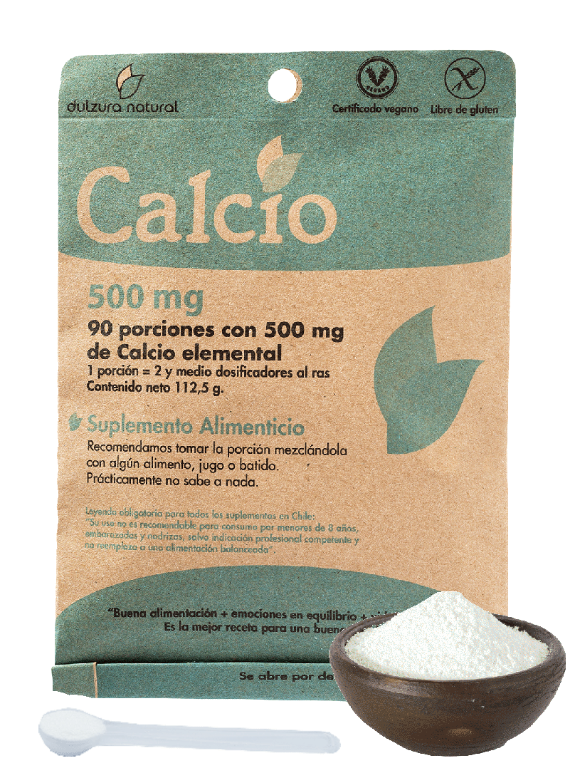 Calcio en polvo (90 porciones x 500mg) Dulzura Natural
