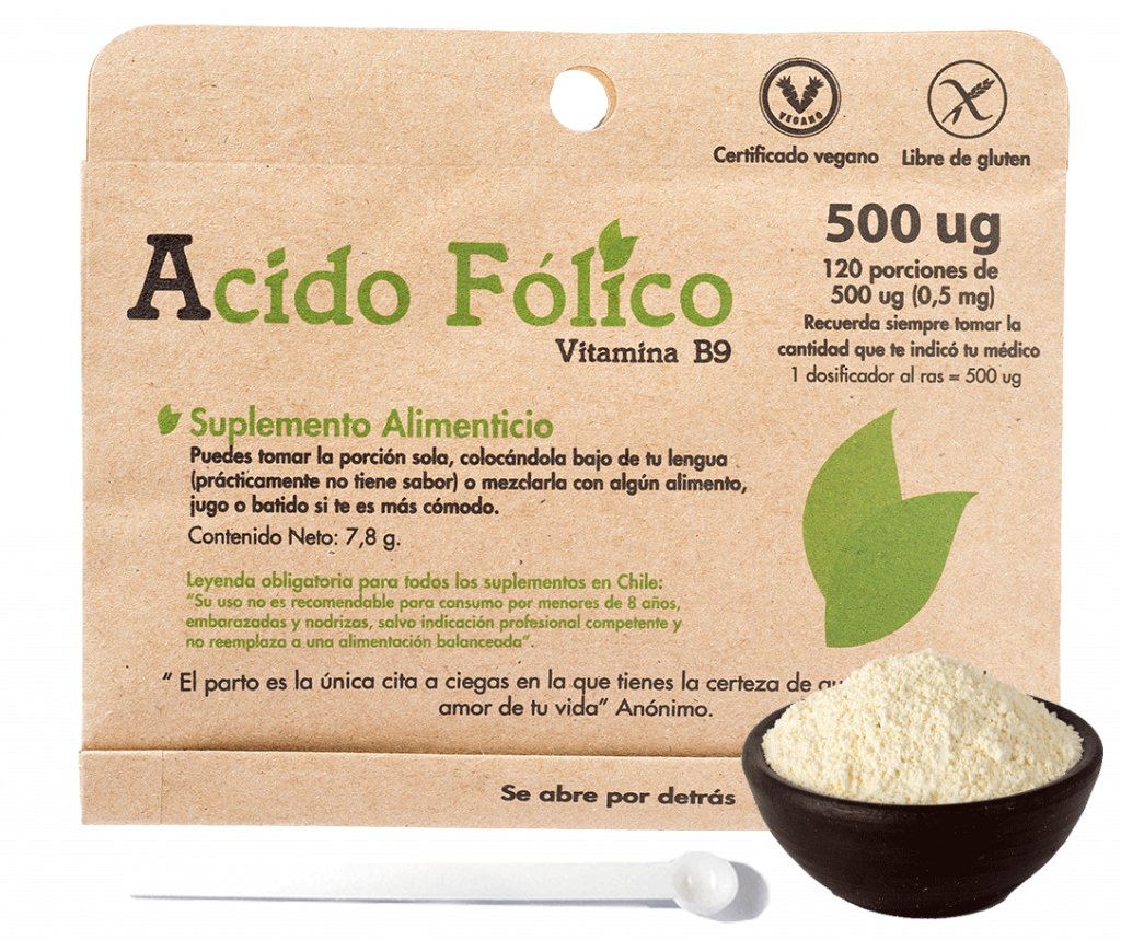 Acido Fólico, Vitamina B9, 500ug, 120 porciones