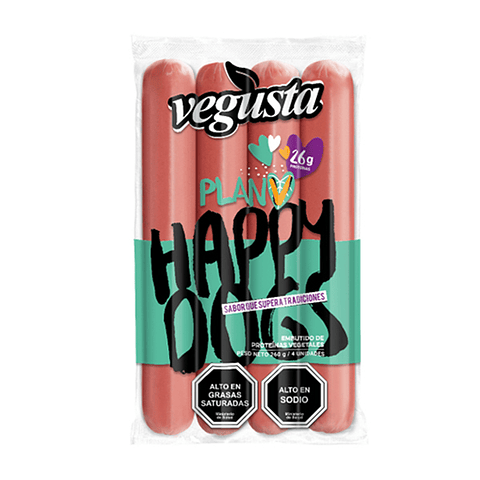 Salchicha vegana XL happy dogs 5 un.