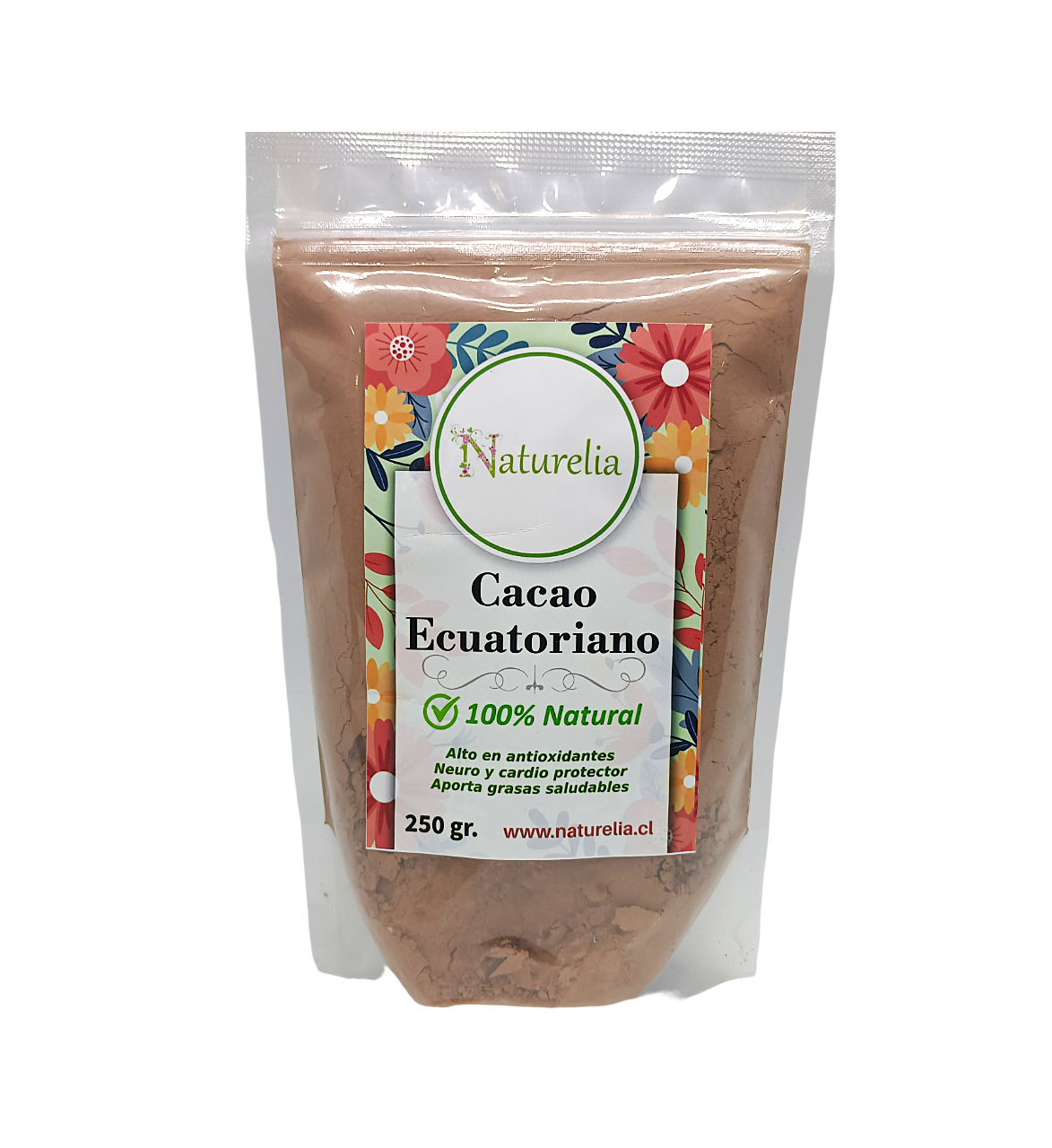 Cacao Ecuatoriano en polvo 250 gr. Naturelia