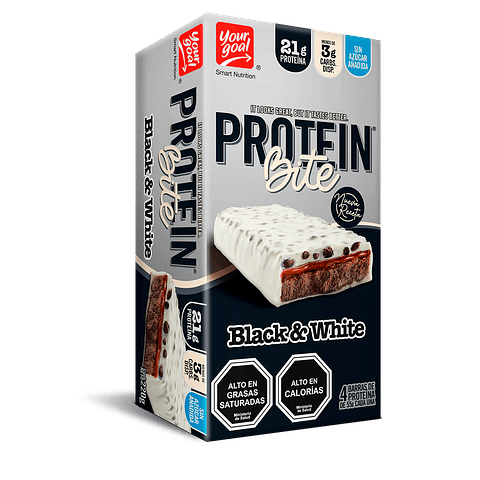 Caja Protein Bite Black & Withe 4 unid.