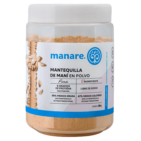 Mantequilla de maní en polvo 300g. Manare