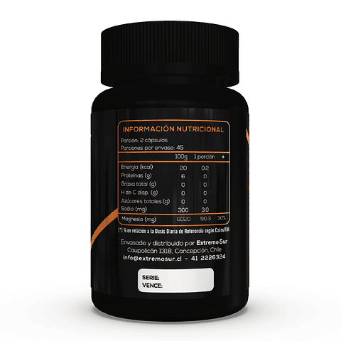 Magnesio L-Treonato 90 cápsulas Extremo Sur