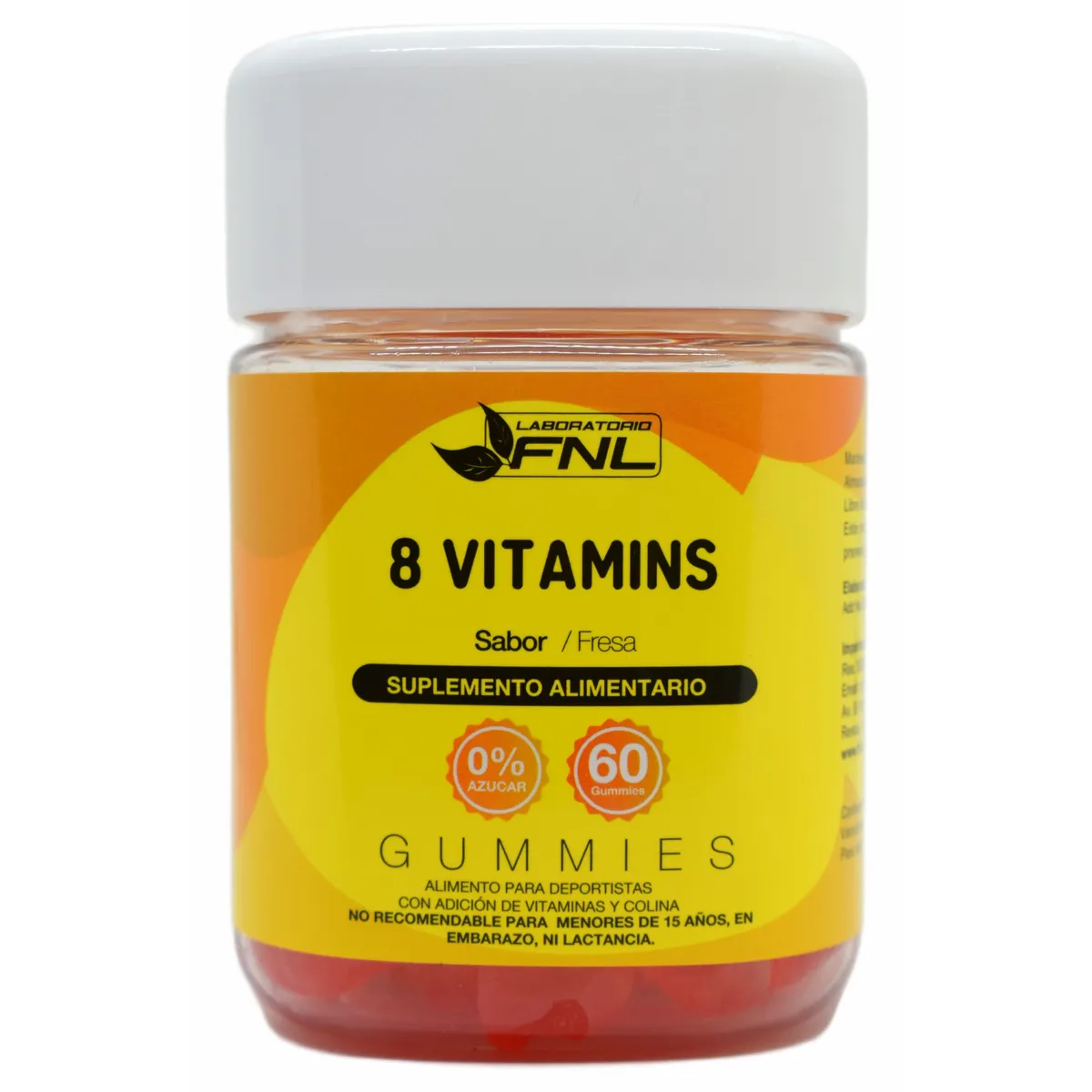 Hair, Skin & Nails 120 Gomitas FNL, 2 Frascos x 60 gummies