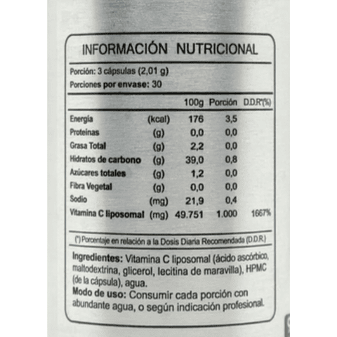 Vitamina C liposomal 1000mg 90 cáps. FNL