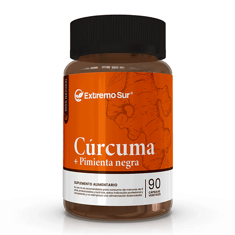Cúrcuma + Pimienta negra 90 cáps. Extremo Sur
