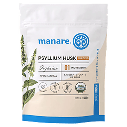 Psyllium husk orgánico 200 gr. Manare