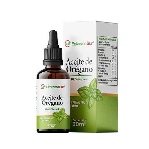 Aceite de orégano 88% carvacrol 30 ml Extremo Sur