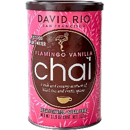 Té chai flamingo vainilla descafeinado sin azúcar 337 g. David Rio