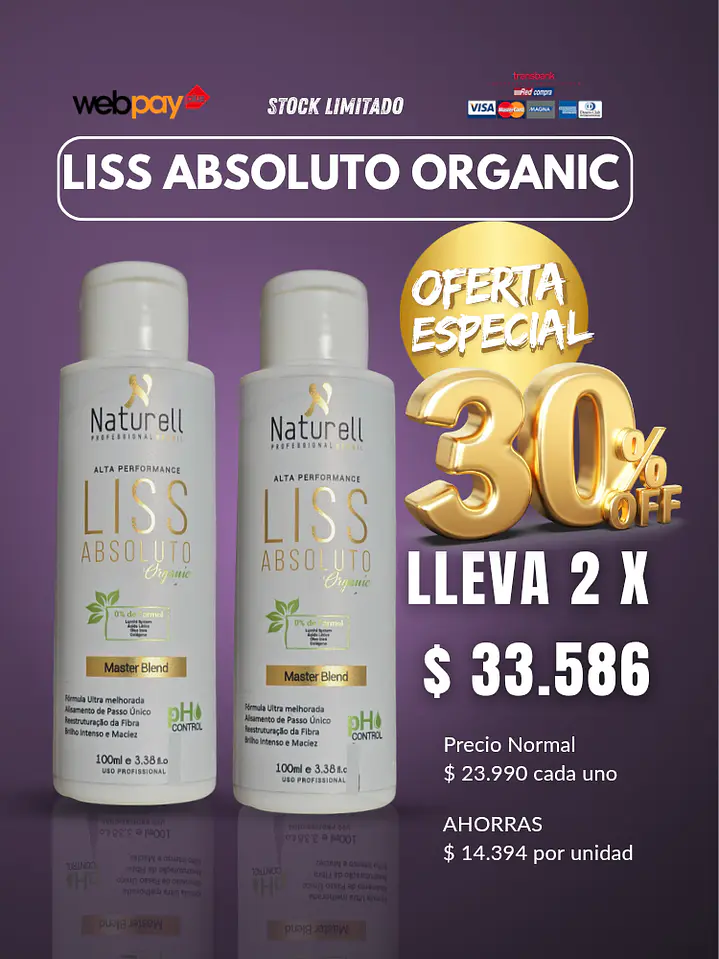 2 Liss Absoluto Organic  100 ml  1