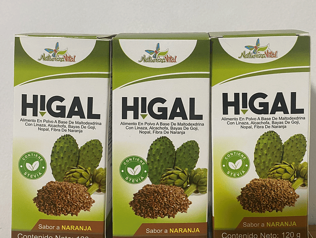 HIGAL polvo x 120 g paquete x 3