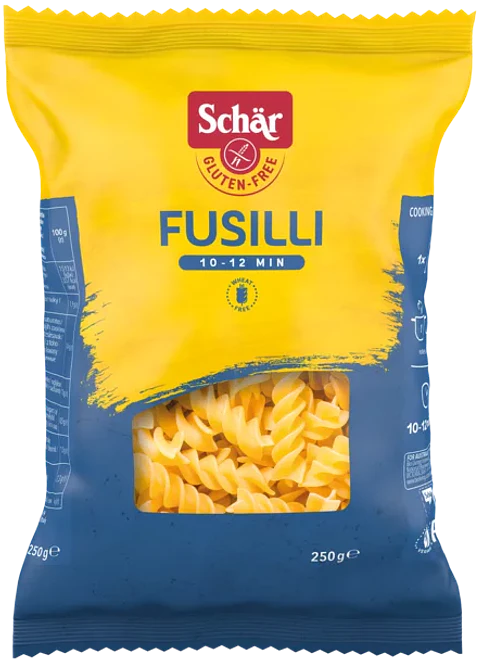 PASTAS FUSILLI GF 250G SCHAR