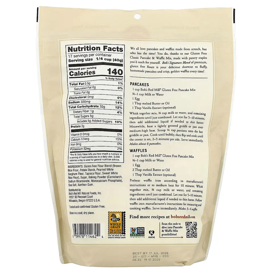 MEZCLA PANCAKE GF 680G-24OZ BOBS RED MILL 2