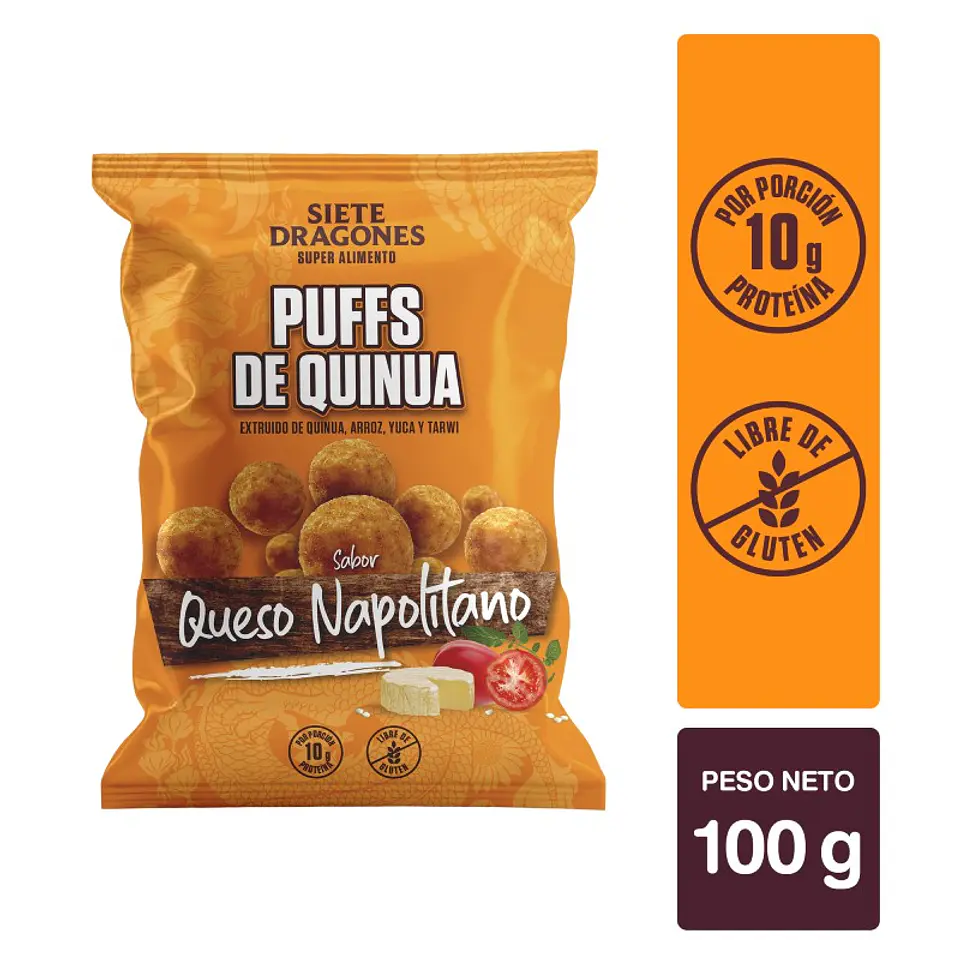 SIETE DRAGONES/ PUFFS DE QUINUA/ 100g 1