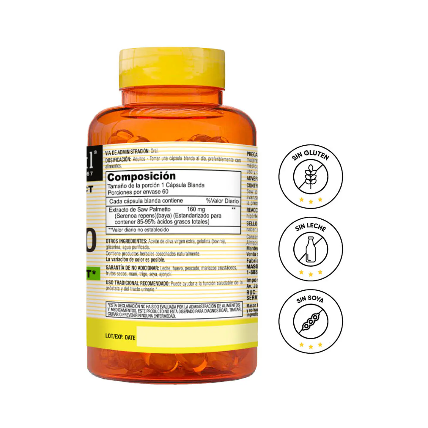 SAW PALMETTO PROSTATE COMFORT/ 60 CAP BLAN 2