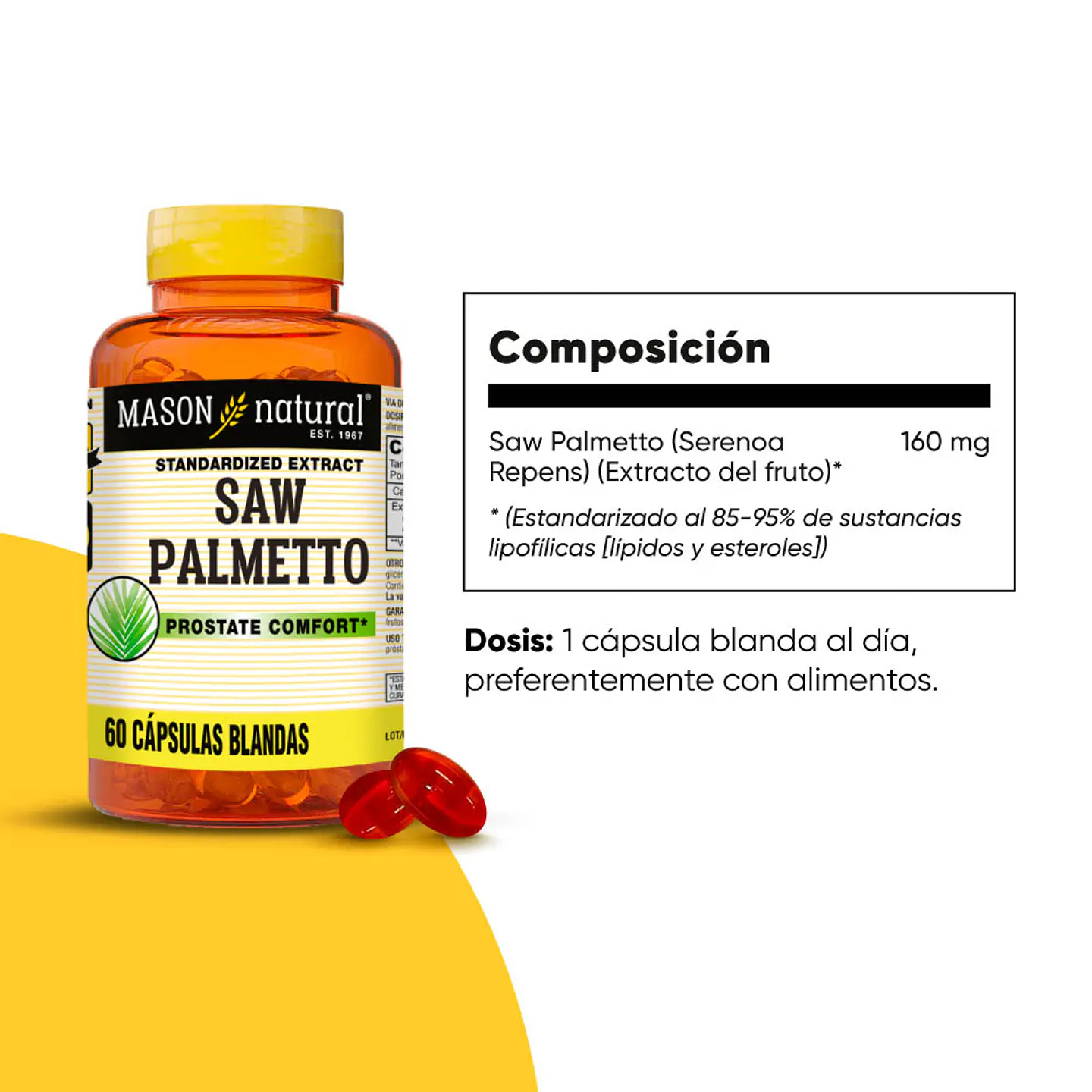 SAW PALMETTO PROSTATE COMFORT/ 60 CAP BLAN 3