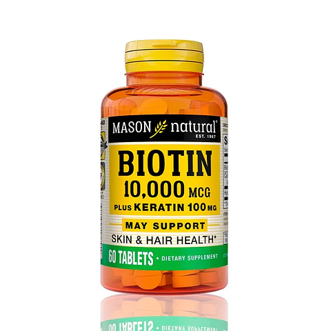 BIOTIN 10,000 mcg/PLUS KERATIN 100mg/ 60 TABLE