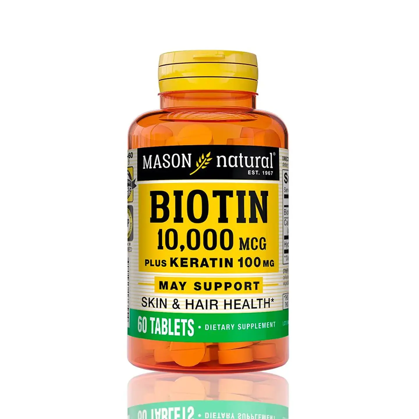 BIOTIN 10,000 mcg/PLUS KERATIN 100mg/ 60 TABLE 1