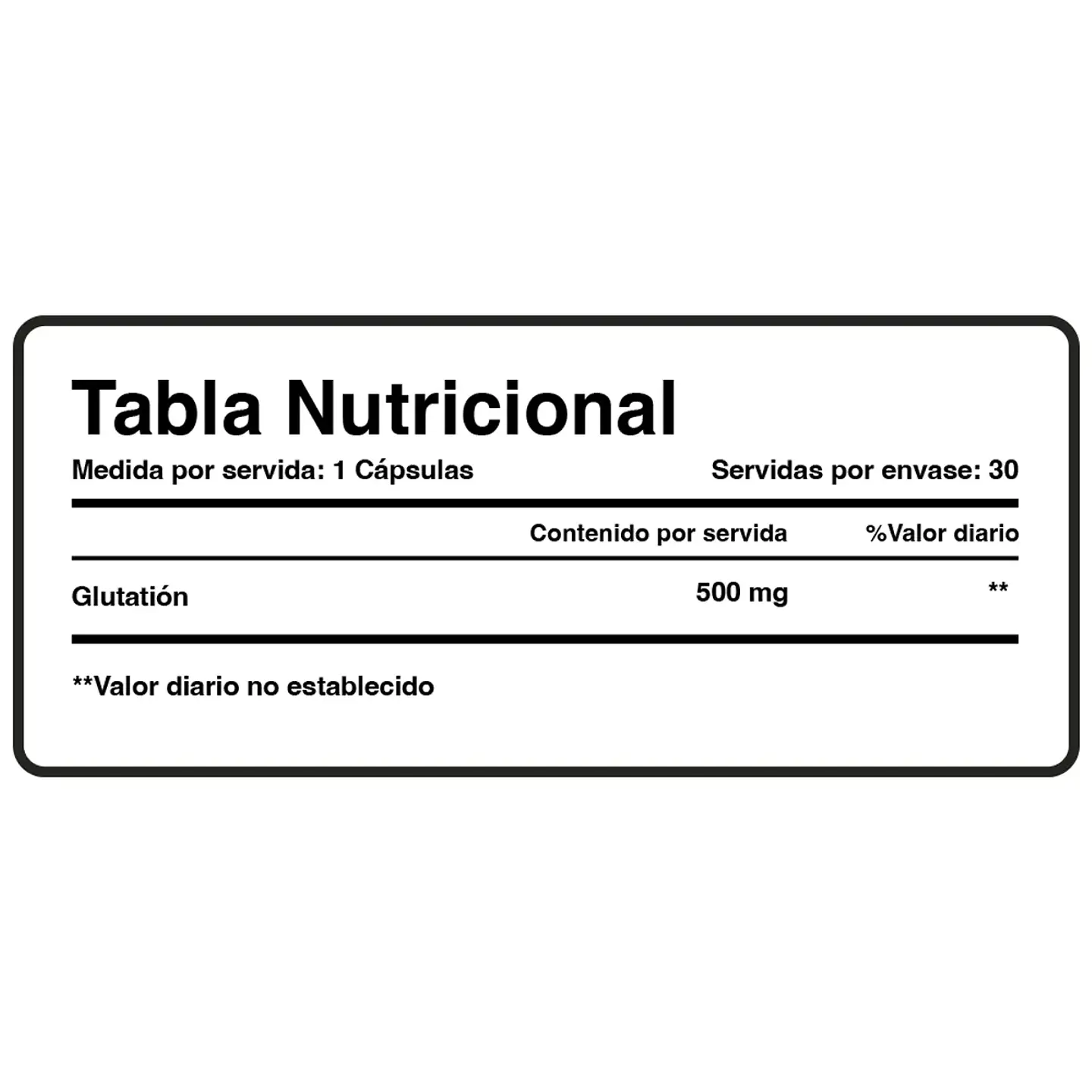 GLUTATHIONE 500MG, 30 CAP 2