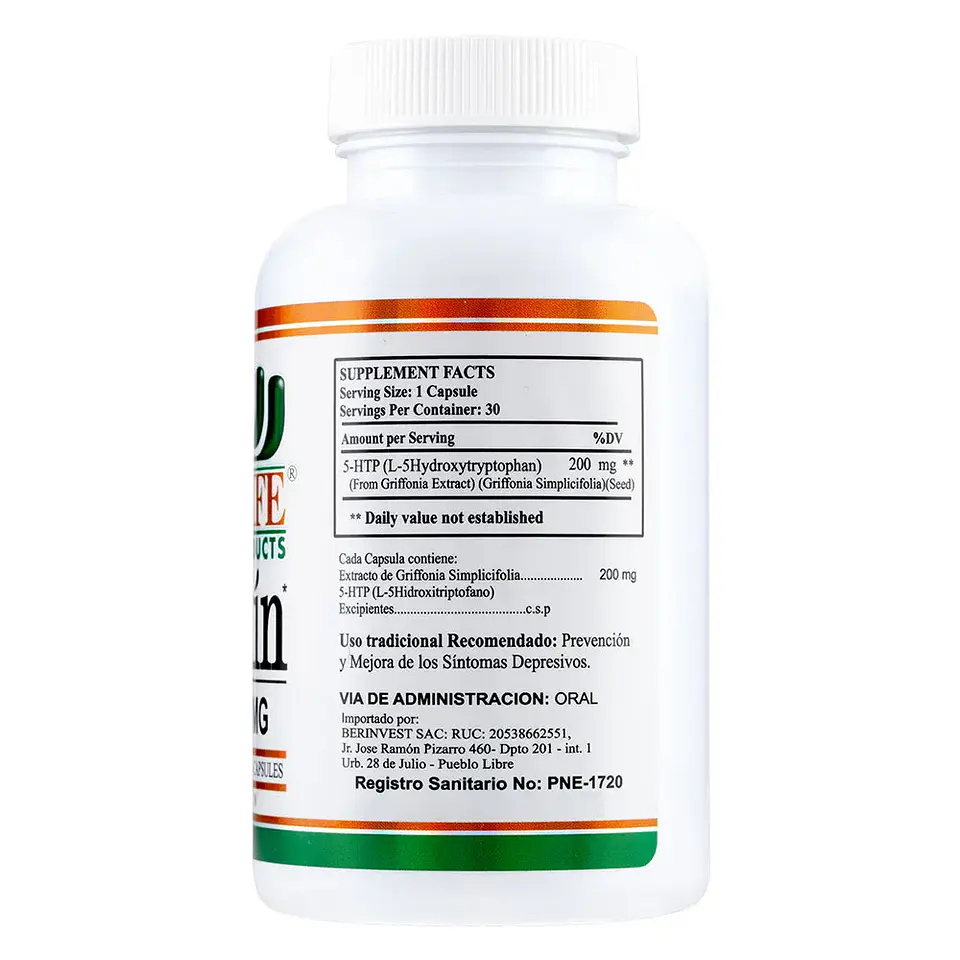 RELAXIN 5-HTP-200 MG, 30 CAP 2