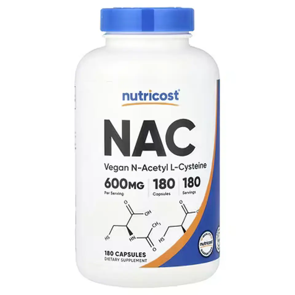 NAC, VEGAN N 600MG-ACETYL L , 180 CAP  1