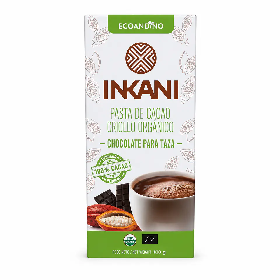  INKANI PASTA DE CACAO CRIOLLOO ORGANICO 100G  1