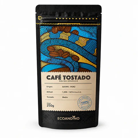 CAFÉ TOSTADO MOLIDO ORGANICO 250G 