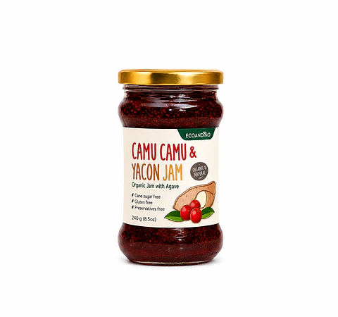  MERMELADA CAMU CAMU Y YACON JAM  ENDULZADO CON AGAVE