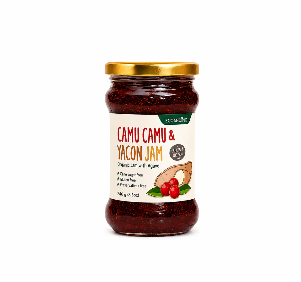  MERMELADA CAMU CAMU Y YACON JAM  ENDULZADO CON AGAVE 1