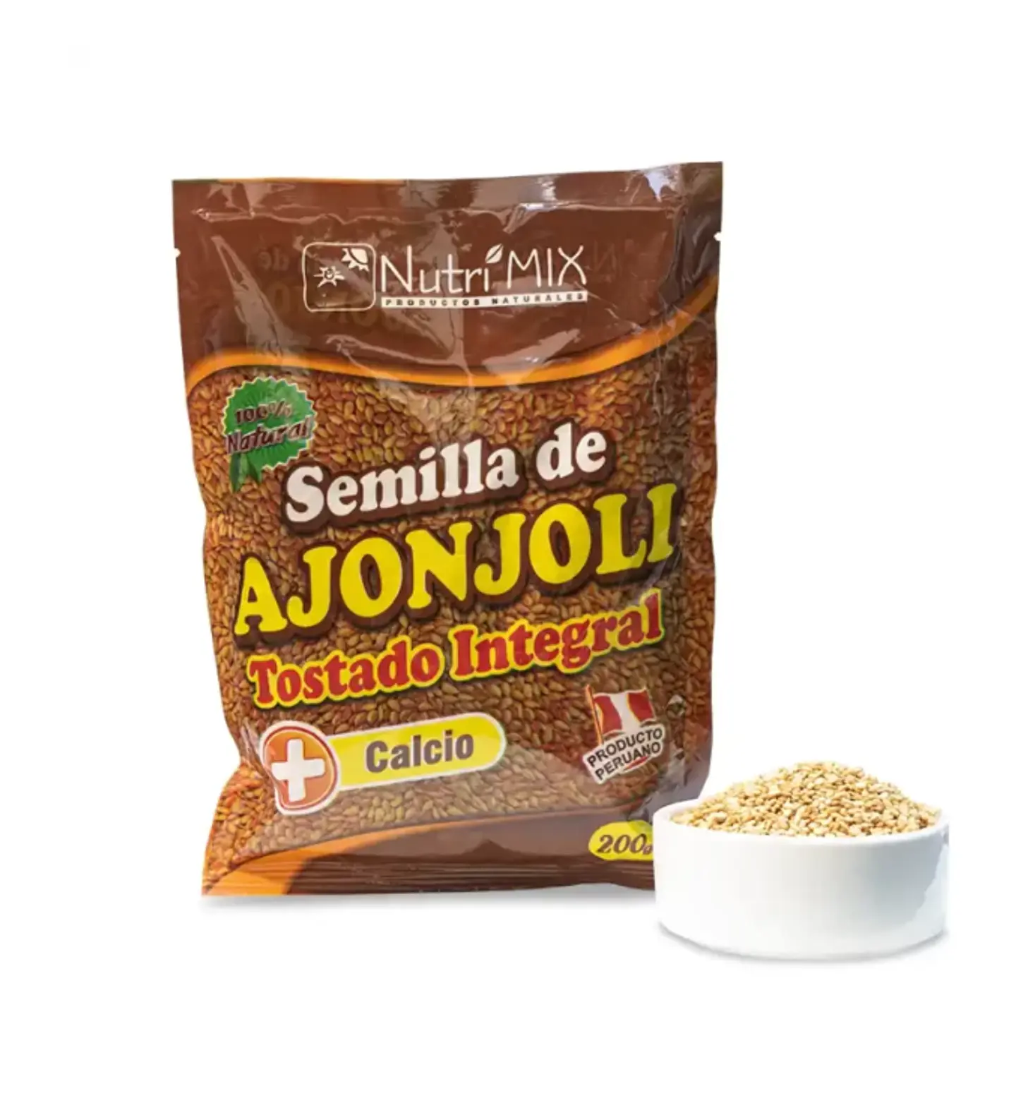 SEMILLA DE AJONJOLI TOSTADO INTEGRAL + CALCIO 200gr 1