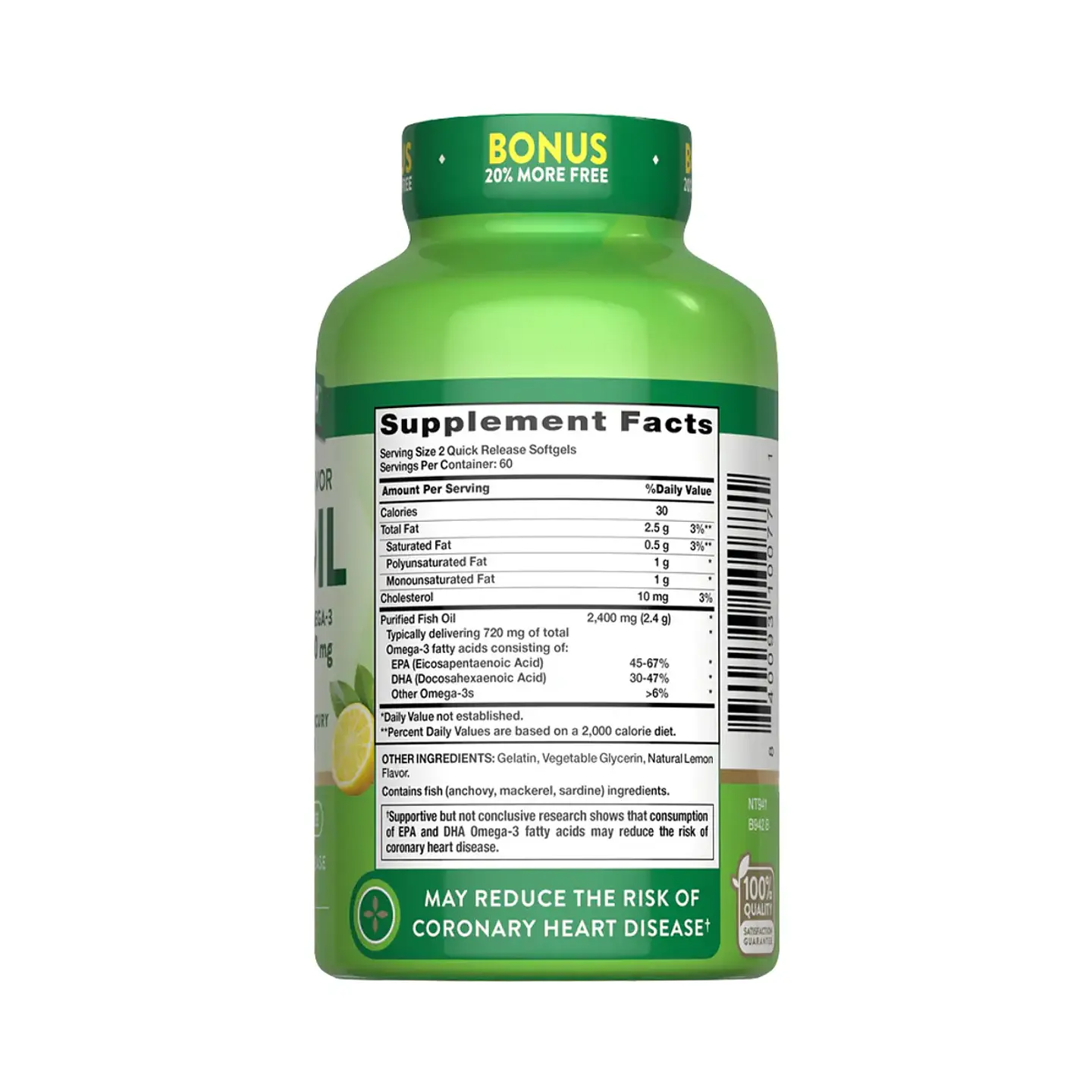 FISH OIL 2,400 mg , OMEGA-3 - 720mg/120 CAP 2
