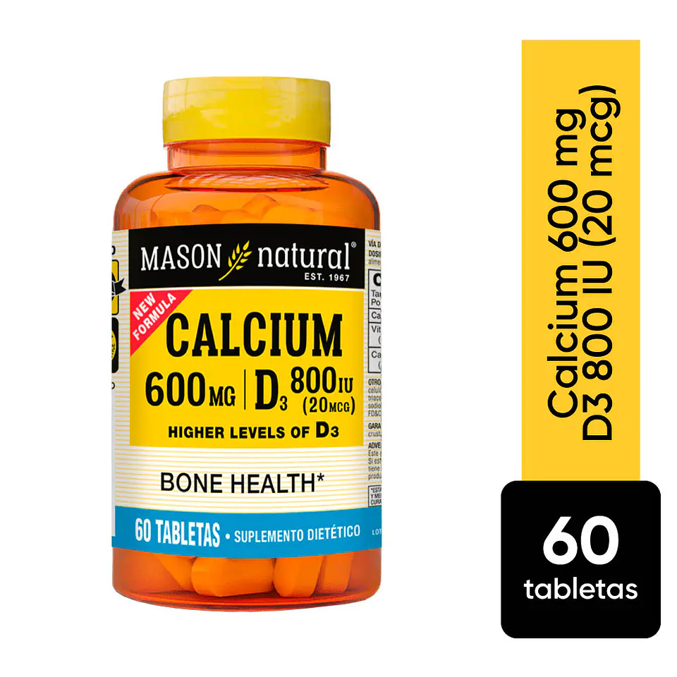 CALCIUM 600 MG/D3 800IU (20MCG)/60 TABLE 1
