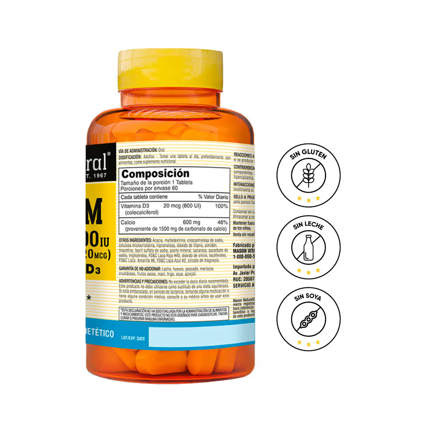 CALCIUM 600 MG/D3 800IU (20MCG)/60 TABLE 2