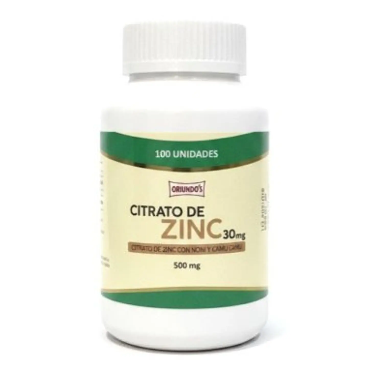 CITRATO DE ZINC / 100 UNID/ 500mg 1