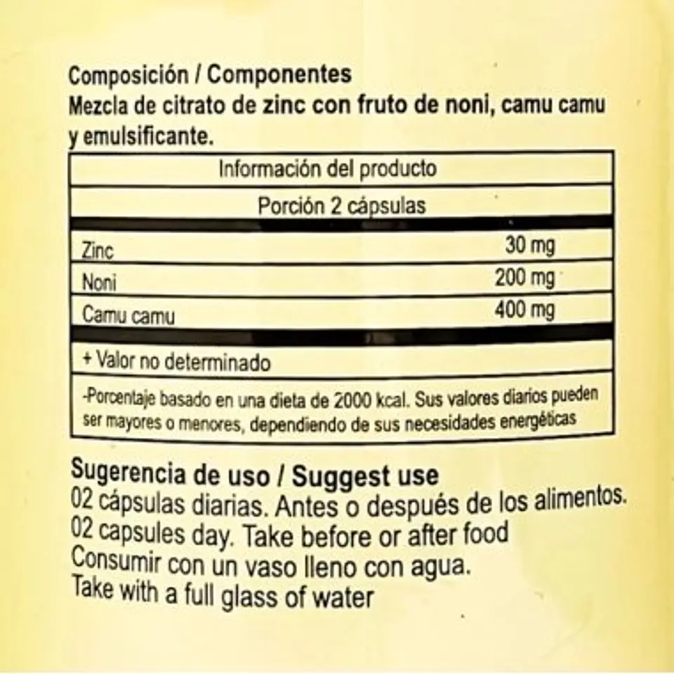 CITRATO DE ZINC / 100 UNID/ 500mg 2