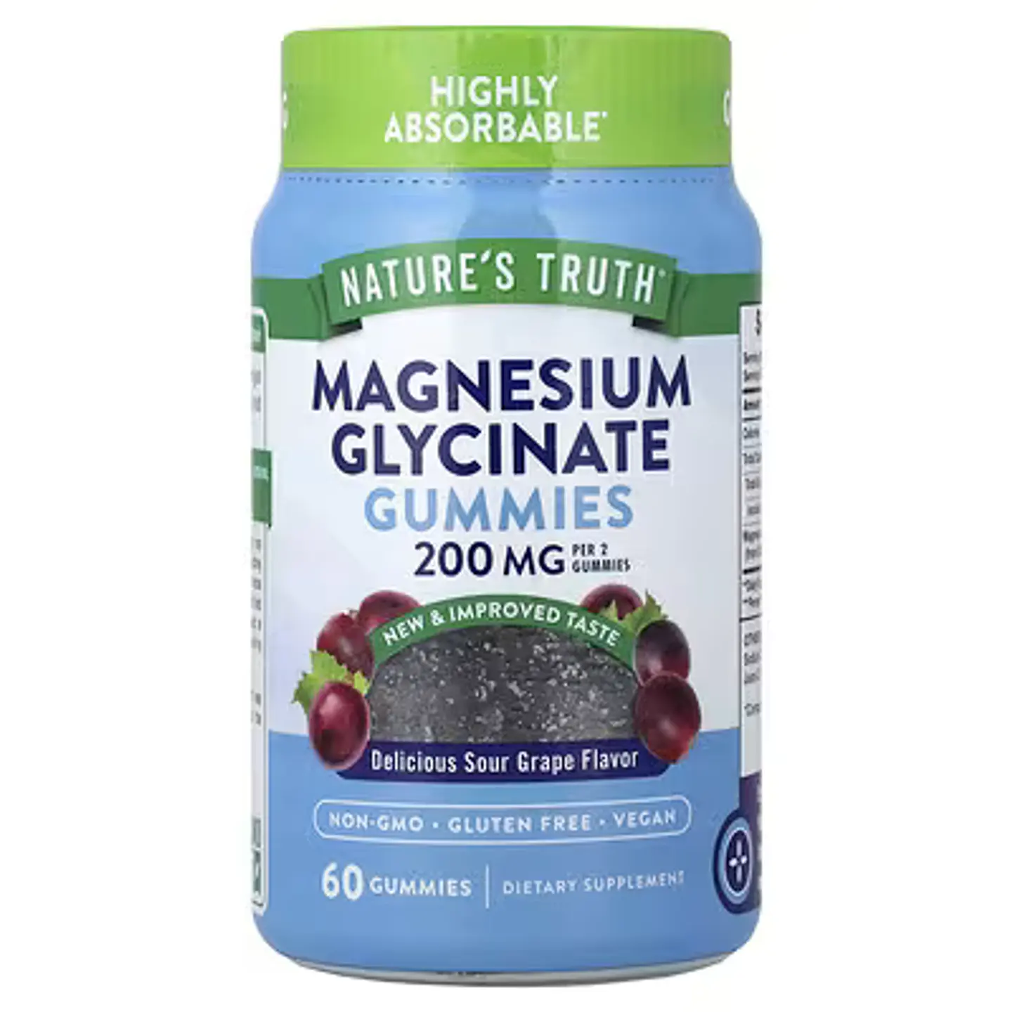 MAGNESIUM GLYCINATE GUMMIES, 200 MG, 60 GUMMIES 1