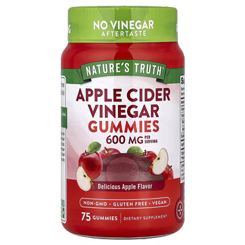 APPLE CIDER VINEGAR GUMMIES, 600MG/ 75 GUMMIES 