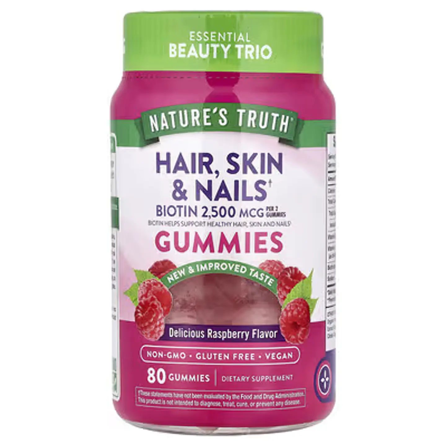 HAIR, SKIN & NAILS + BIOTIN 2,500 MCG, GUMMIES/ 80 GUMMIES 1