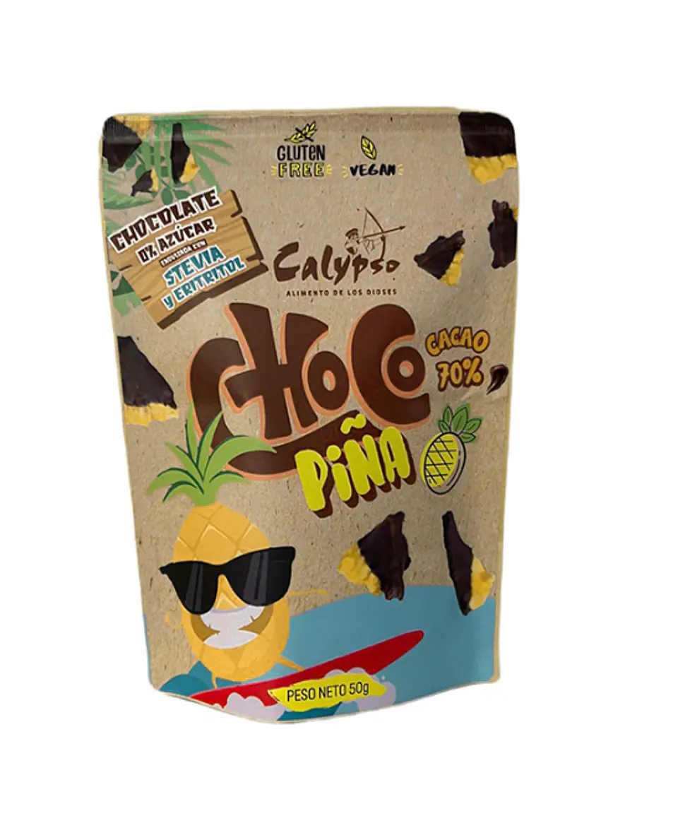 CHOCO PIÑA, CACAO 70%, 50g, AZUCAR 0% 1