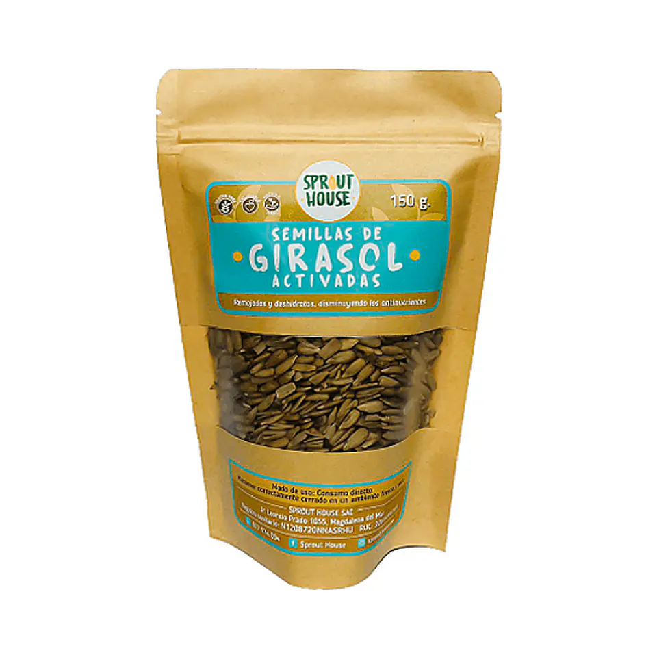 SEMILLAS DE GIRASOL ACTIVADAS 150G 1