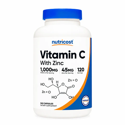 VITAMINA C/WITH ZINC/1,000MG-45MG/120CAP
