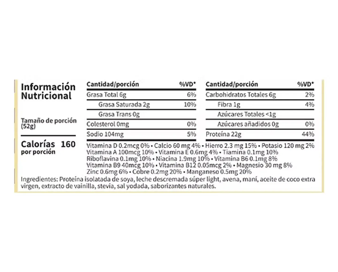 BARRA DE PROTEINA VAINILLA CREAM 52 FIT RED 2