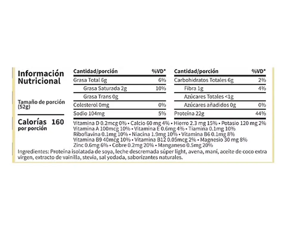 BARRA DE PROTEINA VAINILLA CREAM 52 FIT RED 2