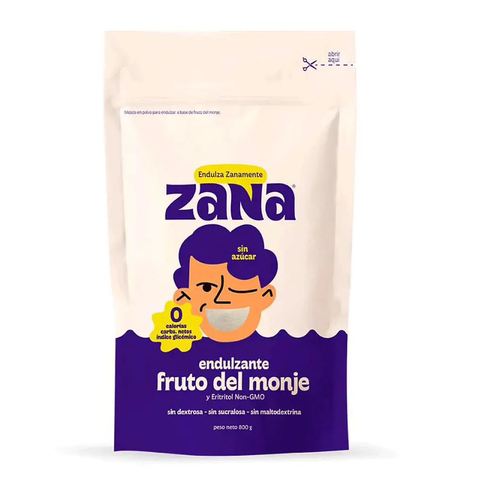   zana endulzante fruto del monje y eritricol non 800g  1