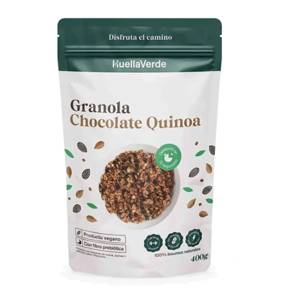 GRANOLA CHOCOLATE QUINOA/PRODUCTO VEGANO CON FIBRA PREBIOTICA/400g 1