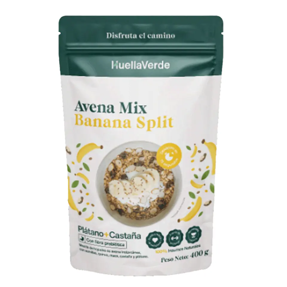 AVENA MIX BANANA SPLIT /PLATANO+CASTAÑA CON FIBRA PREBIOTICA/400g 1