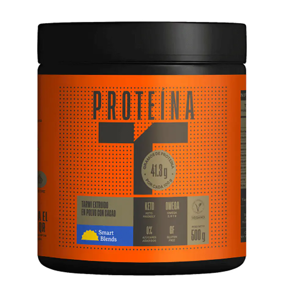 PROTEINA VEGANO TARWI EXTRAIDO EN POLVO CON CACAO, 500G 1
