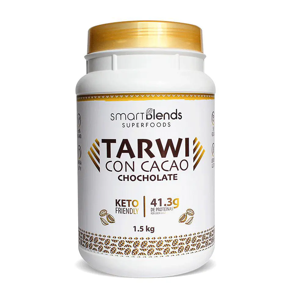 PROTEINA VEGANO TARWI EXTRAIDO EN POLVO CON CACAO, 1.5Kg 1