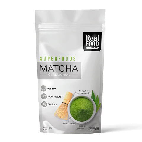 MATCHA CEREMONIAL/ VEGANO, 100% NATURAL, ANTIOXIDANTES, ENERGÍA ESTABLE, ENFOQUE Y CONCENTRACIÓN /50G
